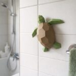Papercraft de petites tortues marines murales en 3D