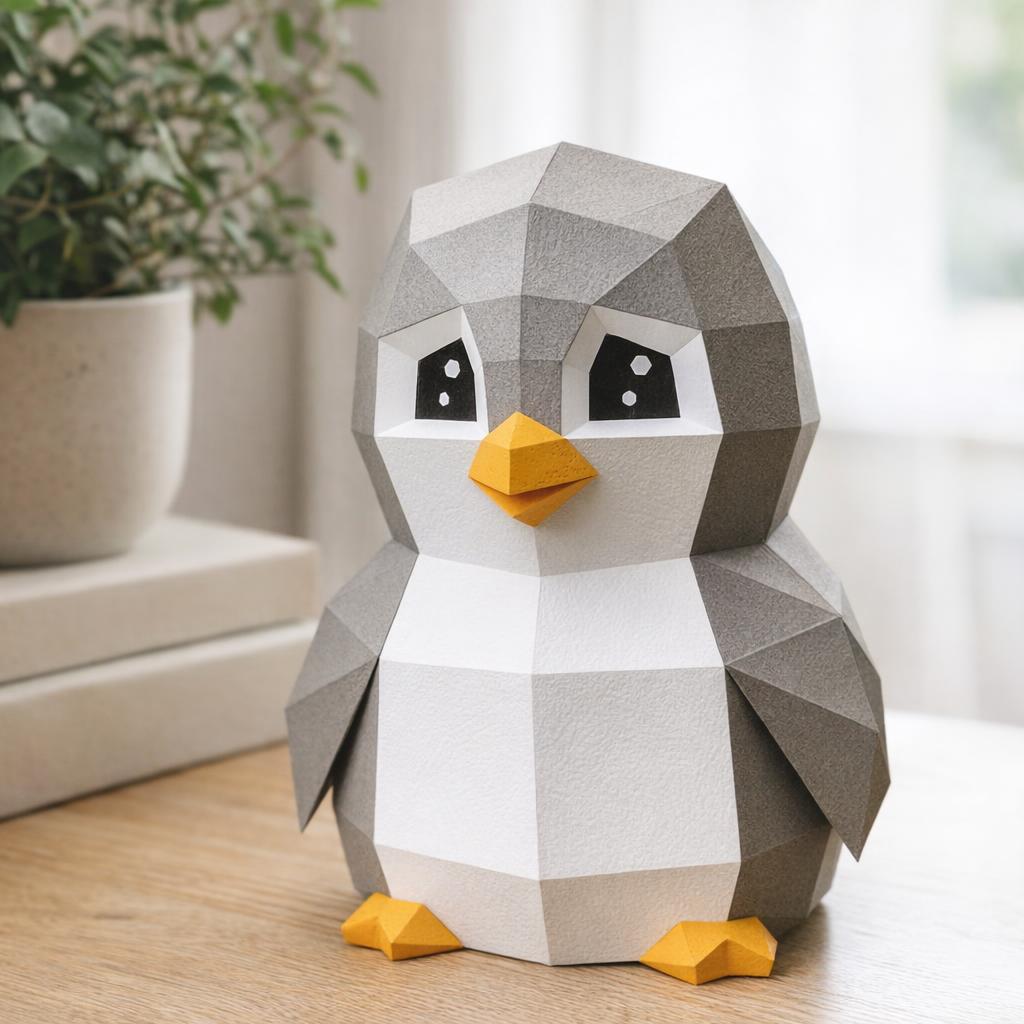 Papercraft de pingouin jouet en 3D