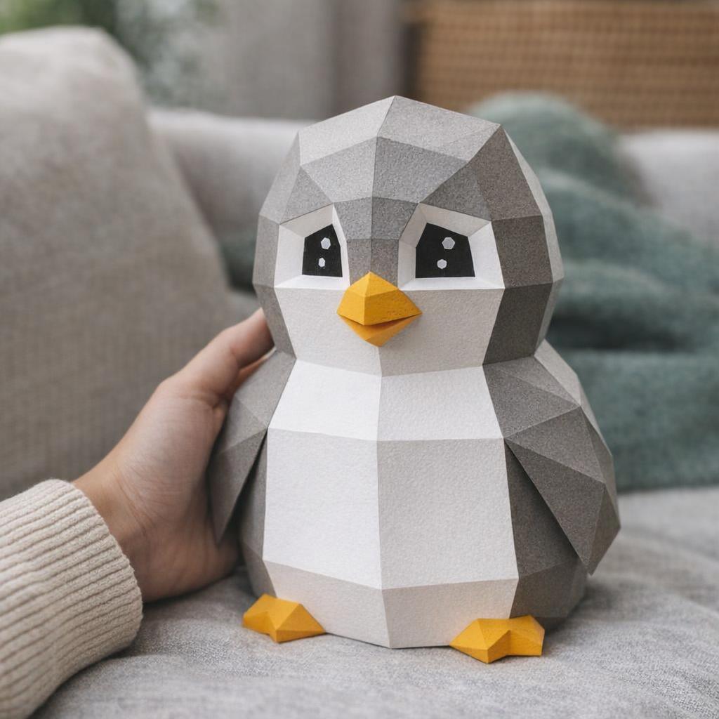 Papercraft de pingouin jouet en 3D