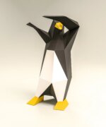 Papercraft de pingouin qui dab en 3D