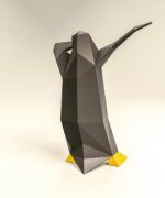 Papercraft de pingouin qui dab en 3D