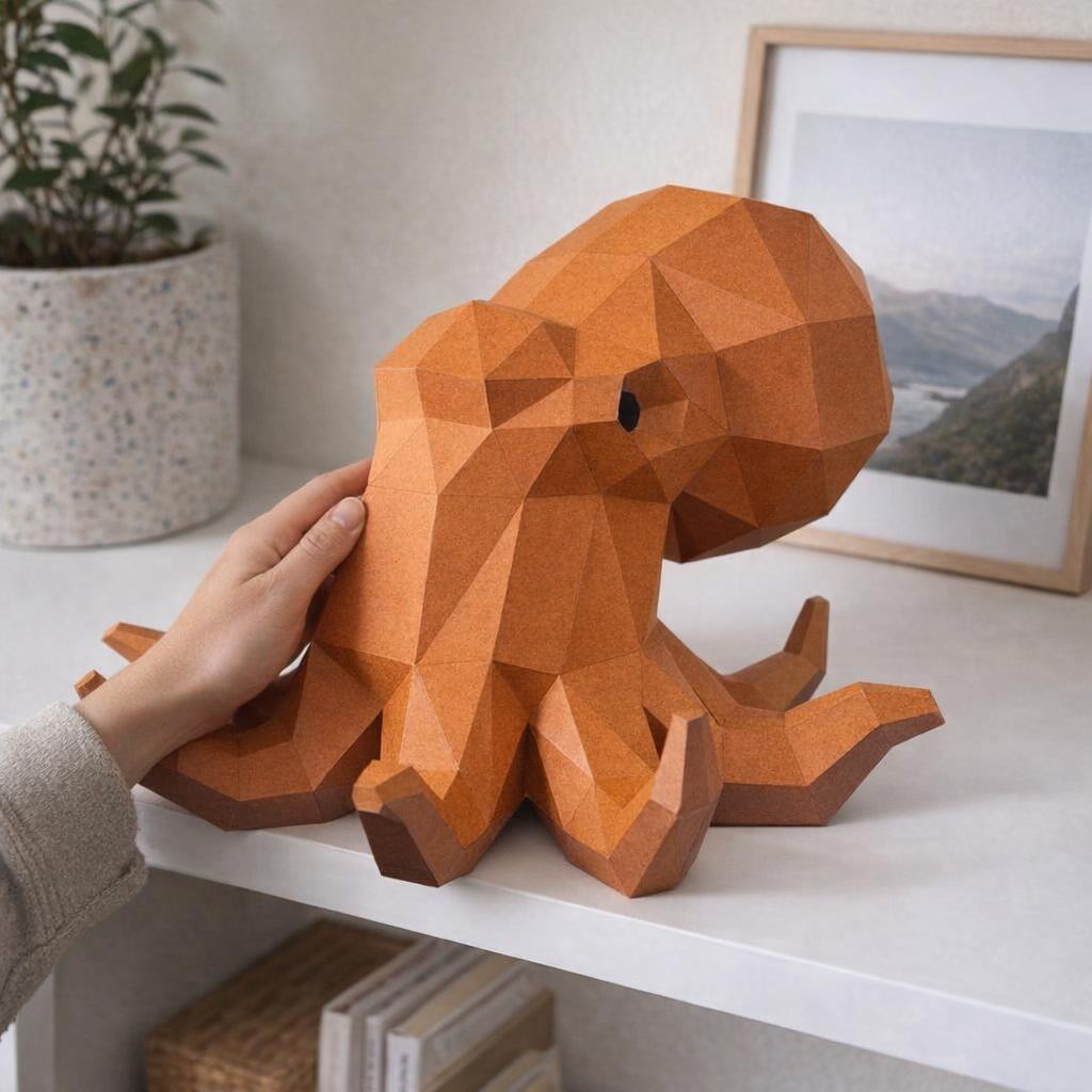 Papercraft de poulpe en 3D