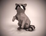 Papercraft de raton laveur en 3D