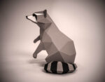 Papercraft de raton laveur en 3D