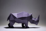 Papercraft de rhinocéros simpliste en 3D