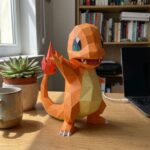 Papercraft de Salamèche Pokémon en origami