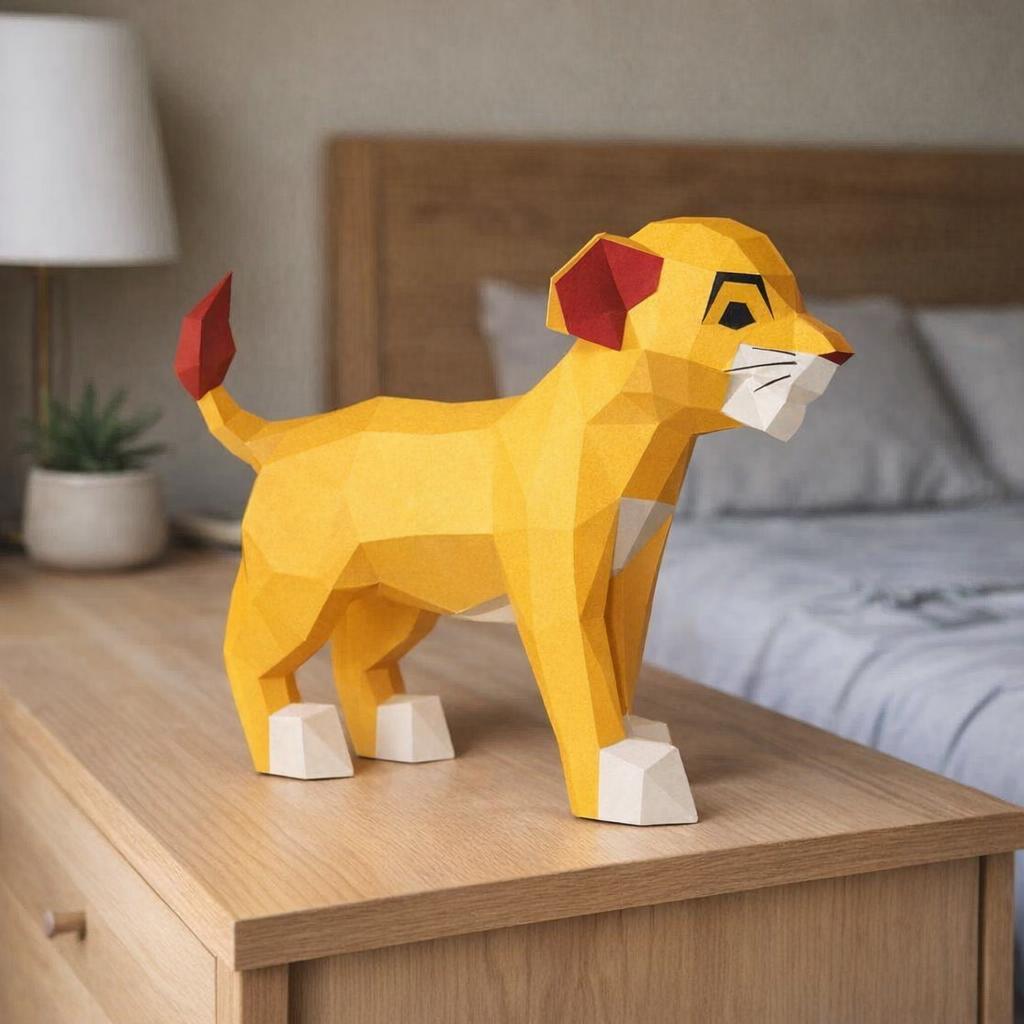 Papercraft de simba en 3D
