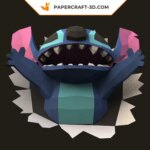 Papercraft de Stitch mural en 3D
