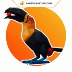 Papercraft de toucan en 3D