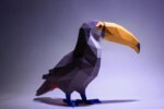 Papercraft de toucan en 3D