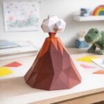 Papercraft de volcan en 3D