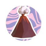 Papercraft de volcan en 3D