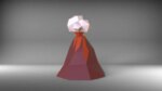 Papercraft de volcan en 3D