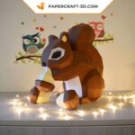 Papercraft d'écureuil en 3D