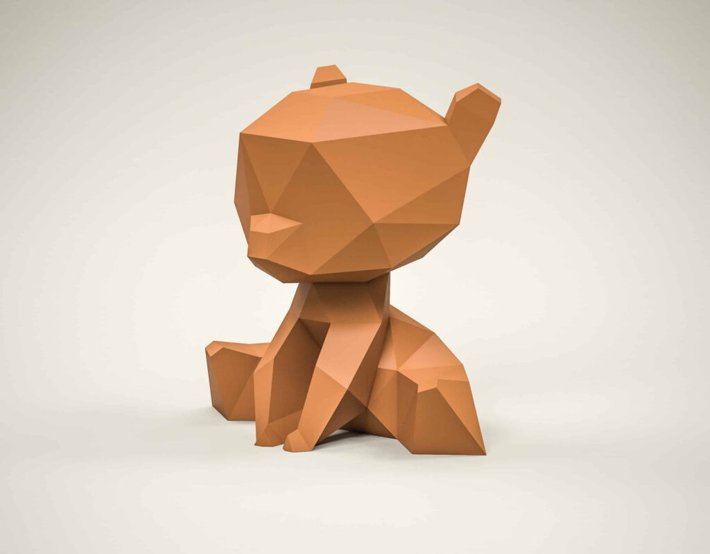 Papercraft d'ourson en 3D