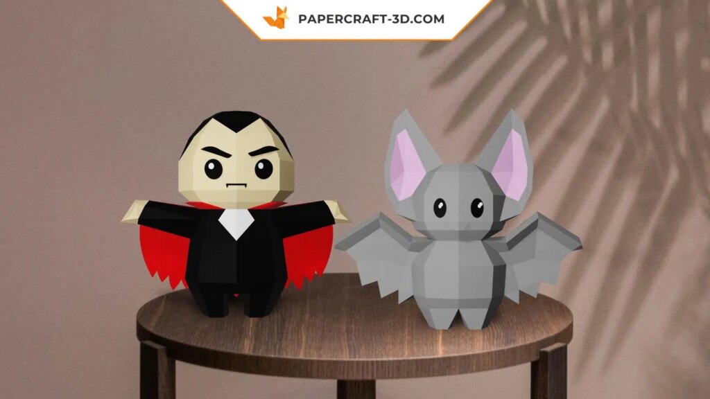Papercraft Dracula et chauve-souris en 3D