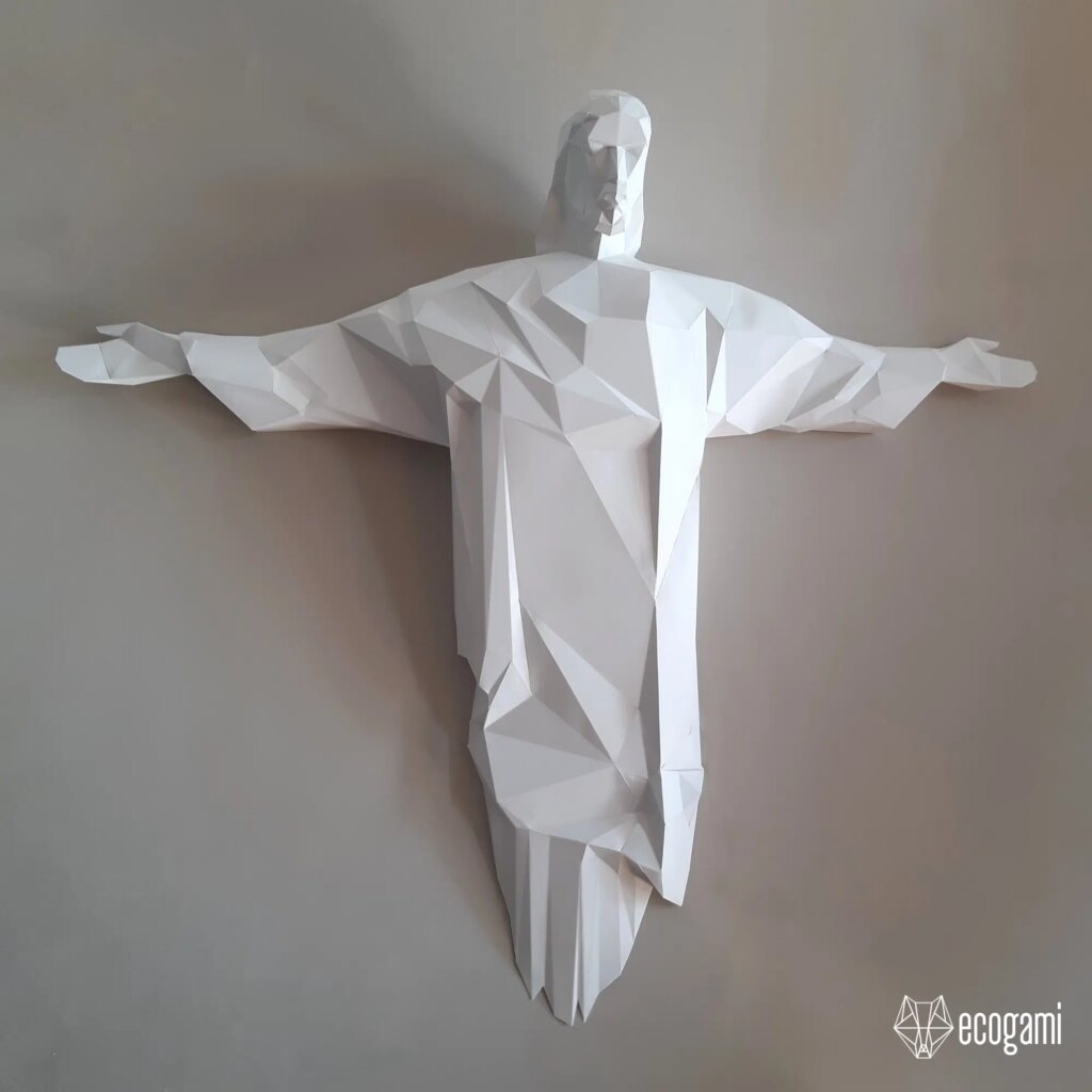 Papercraft du Christ rédempteur en 3D