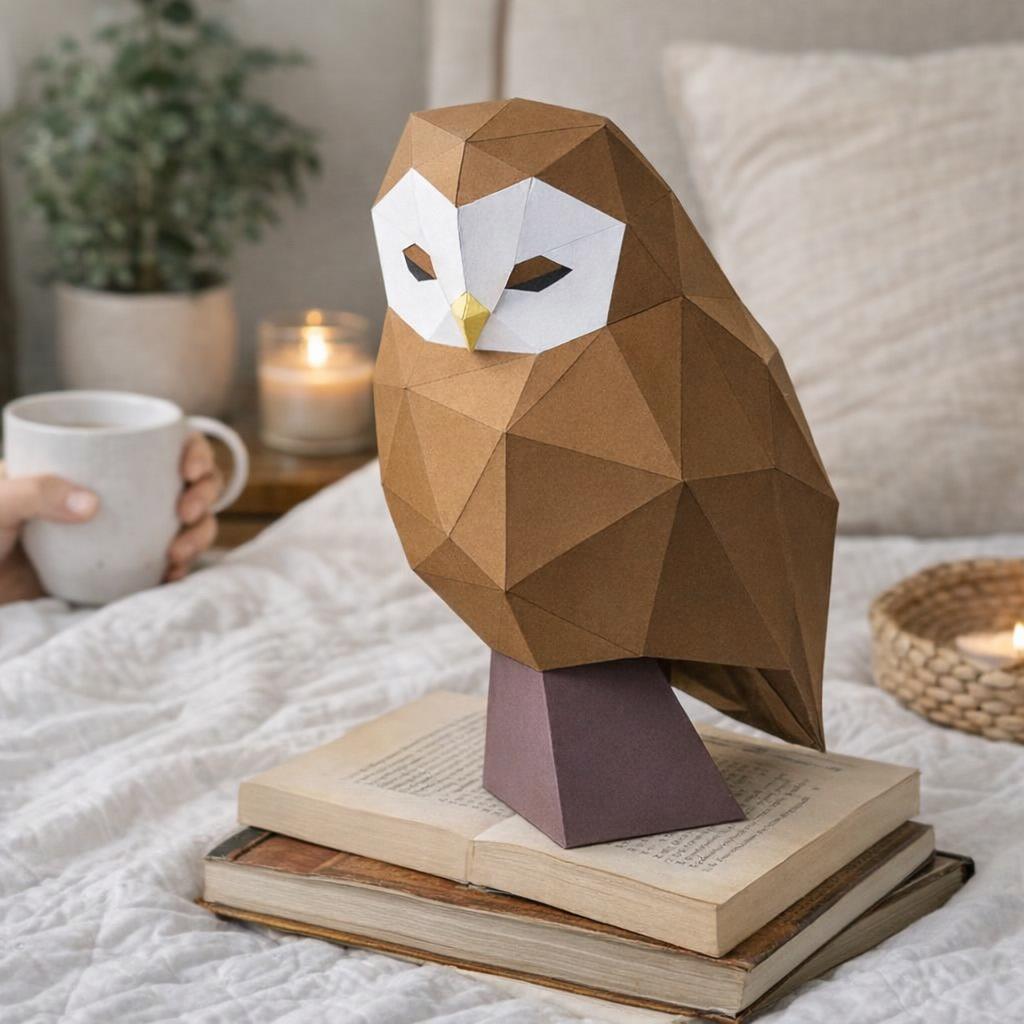 Papercraft hibou en 3D