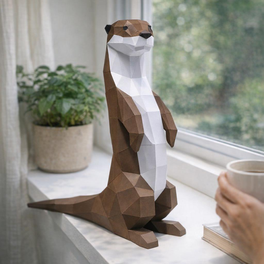 Papercraft loutre en 3D