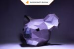 Papercraft masque de koala en origami