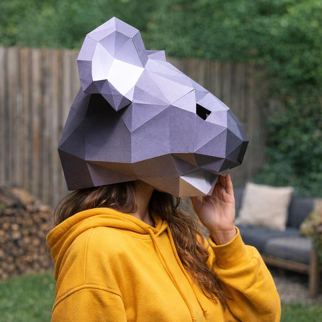 Papercraft masque de koala en origami