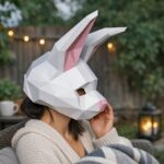 Papercraft masque de lapin en origami