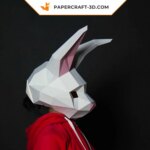 Papercraft masque de lapin en origami