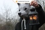 Papercraft masque de loup en 3D