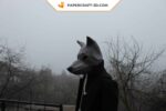 Papercraft masque de loup en 3D