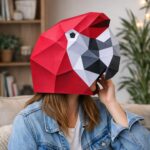 Papercraft masque de perroquet en 3D