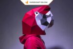 Papercraft masque de perroquet en 3D