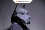 Papercraft masque de pitbull en 3D