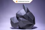 Papercraft masque de pitbull en 3D