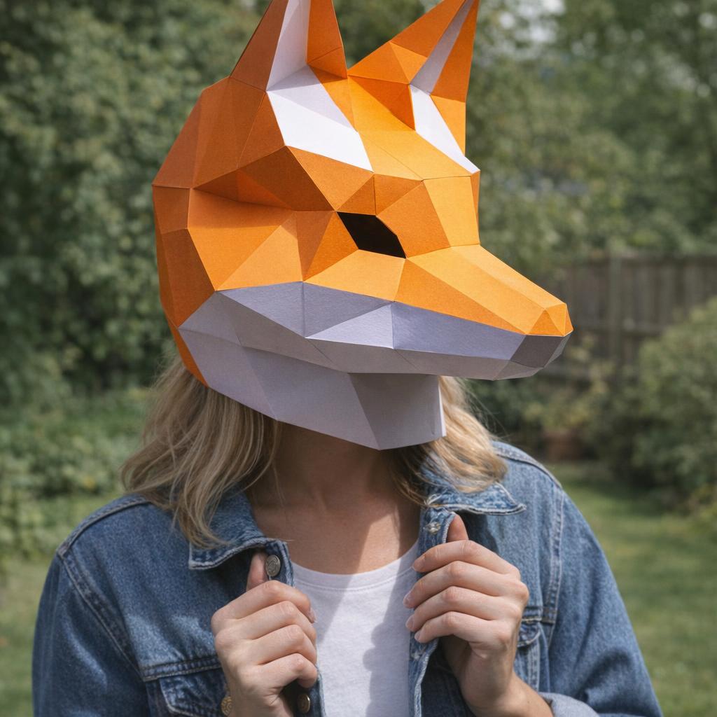 Papercraft masque de renard en 3D