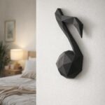 Papercraft notes de musique clé de sol en origami