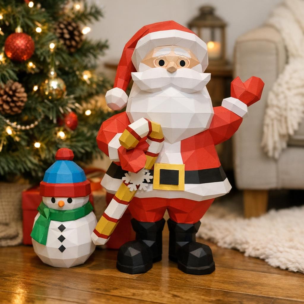 Papercraft Père Noël en 3D