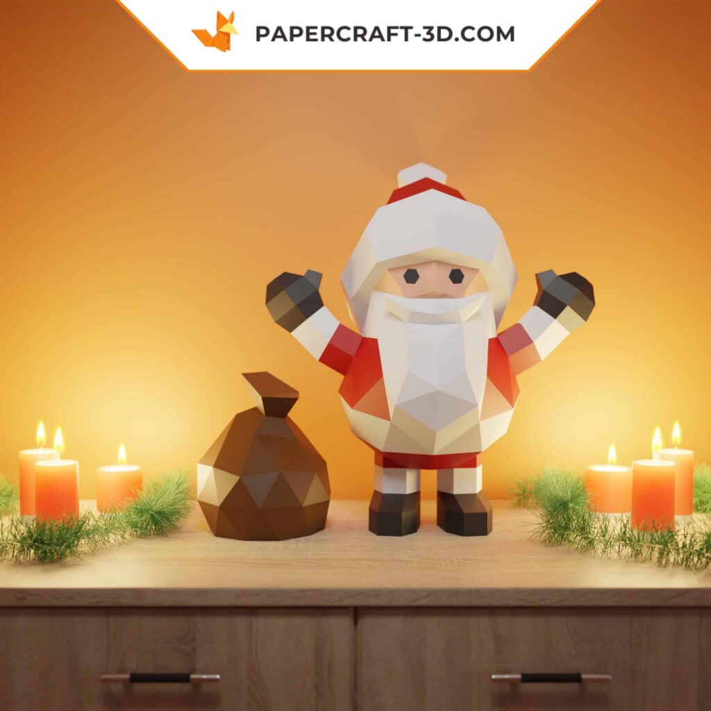 Papercraft Père Noël en 3D