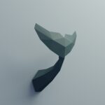 Papercraft queue de dauphin en 3D