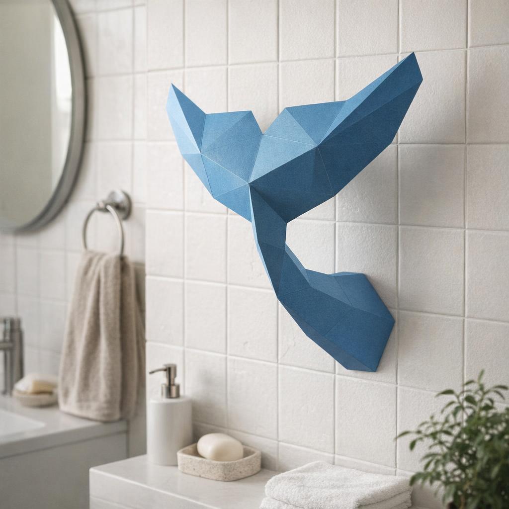 Papercraft queue de dauphin en 3D