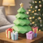 Papercraft sapin de Noël en origami