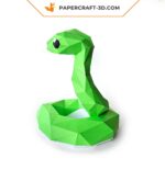 Papercraft serpent 3D en origami