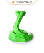 Papercraft serpent 3D en origami