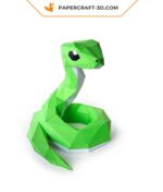 Papercraft serpent 3D en origami