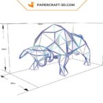 Papercraft taureau noir en 3D