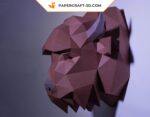 Papercraft tête de bison en 3D