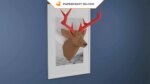 Papercraft tête de cerf mural en 3D