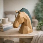 Papercraft tête de cheval en origami