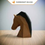 Papercraft tête de cheval en origami