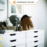 Papercraft tête de cheval en origami