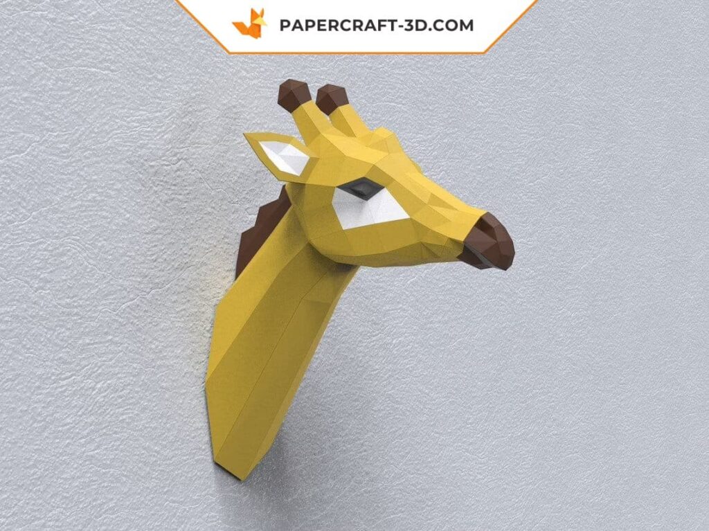 Papercraft tête de girafe en 3D